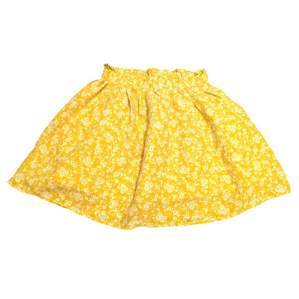 NEW Stellybelly Girls Yellow Floral‎ Paperbag Waist Skirt Size 7